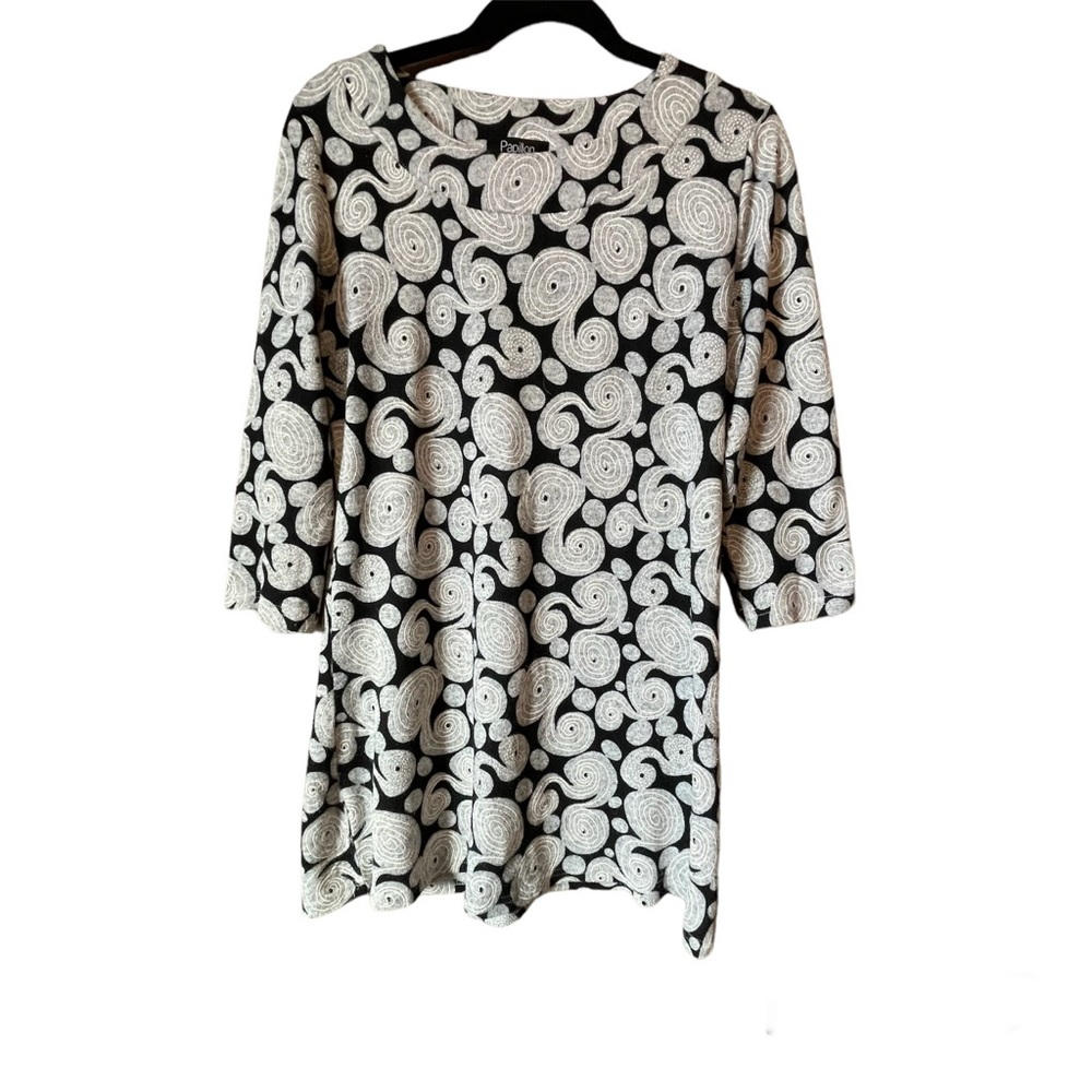 Papillon 3/4 Sleeve Tunic Size Medium
